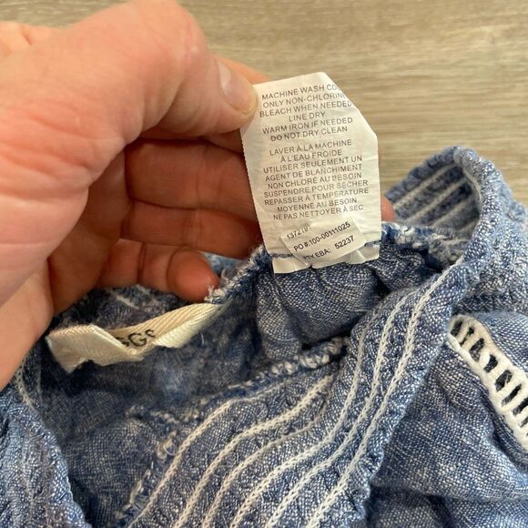 Briggs New York Linen Women’s Blue Summer Shorts S Crochet trim - Picture 4 of 7